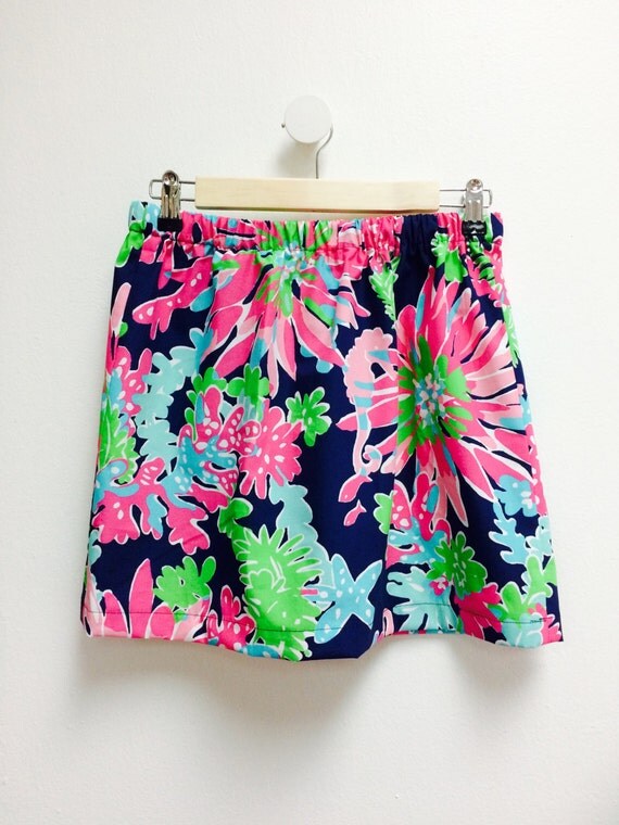 Lilly Pulitzer Trippin and Sippin Elastic Skirt
