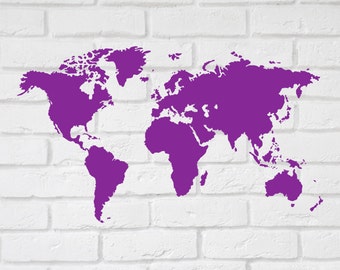 Map Of The World Stencil World Map stencil - 10 to 19 inches high.