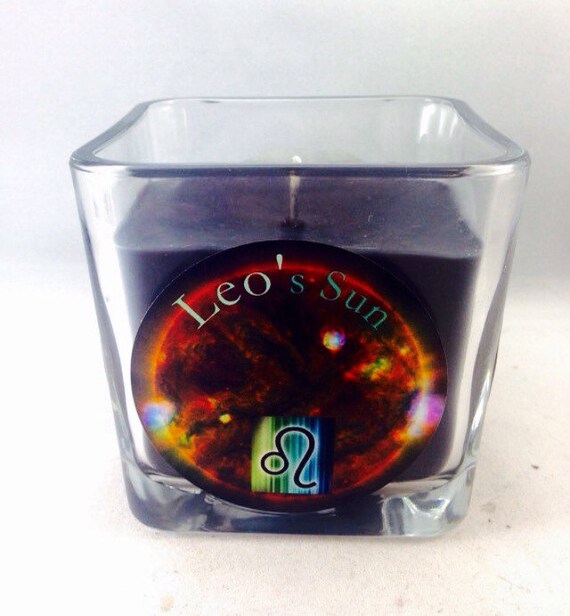 Leo Zodiac Candle Tobacco Bay Leaf Scent 9oz by StarFlameCandles