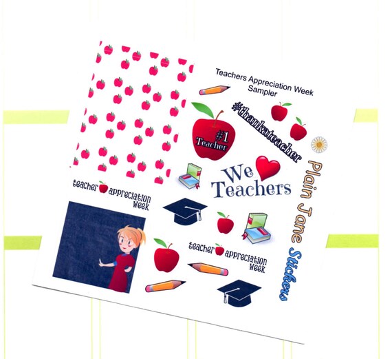 Teacher Appreciation Week Stickers Sampler by PlainJaneStickers