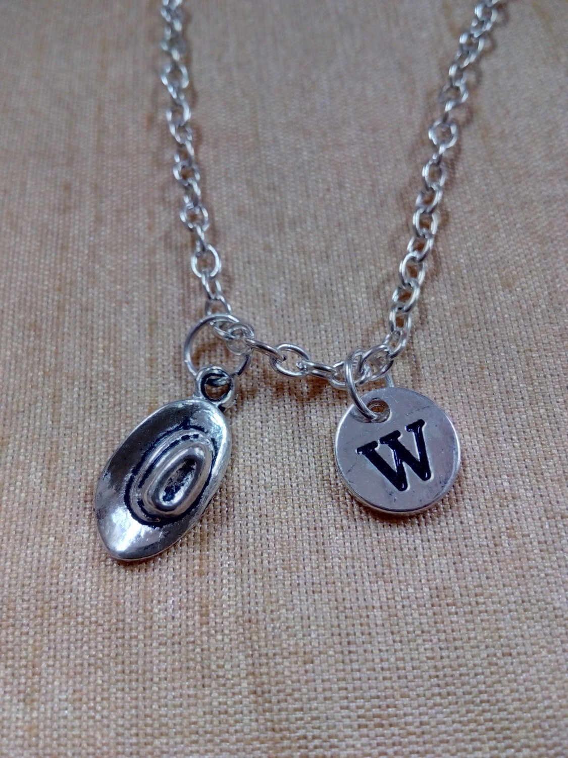 Hat charm necklace cowboy jewelry cowgirl necklace country