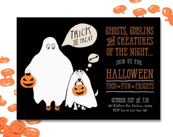 Halloween Invitation, Invite Halloween, Halloween Party Invitation, Kids Halloween Party, Printable Halloween Invitation, Motif Visuals
