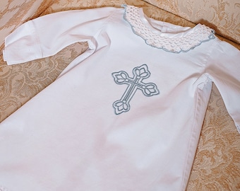 Baptism gift Christening gown Christening baby cotton shirt Baby outfit Baptism outfit for boy Boys christening outfit White Baptism onesie