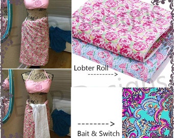 Lilly Pulitzer inspired beach towel, Lilly Pulitzer Print Towel, Lilly Inspired Beach Towel, Preppy Beach Towel