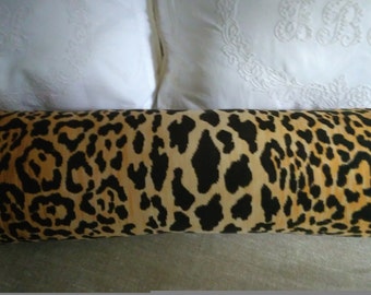 leopard bolster pillow