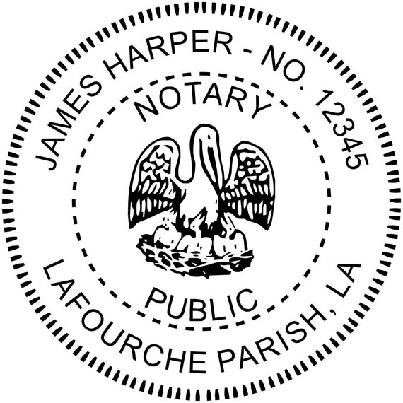 Louisiana Round Custom Notary Stamp or by CustomDesignsByJill