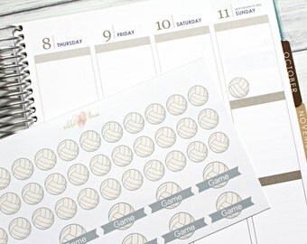 Volleyball Planner Stickers - Matte or Glossy