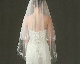 Luxury wedding veil Ivory Cathedral veil Bridal by Coverfront