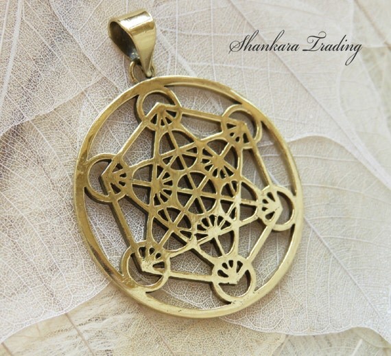 Metatron's Cube Pendant Sacred Geometry by ShankaraTrading on Etsy