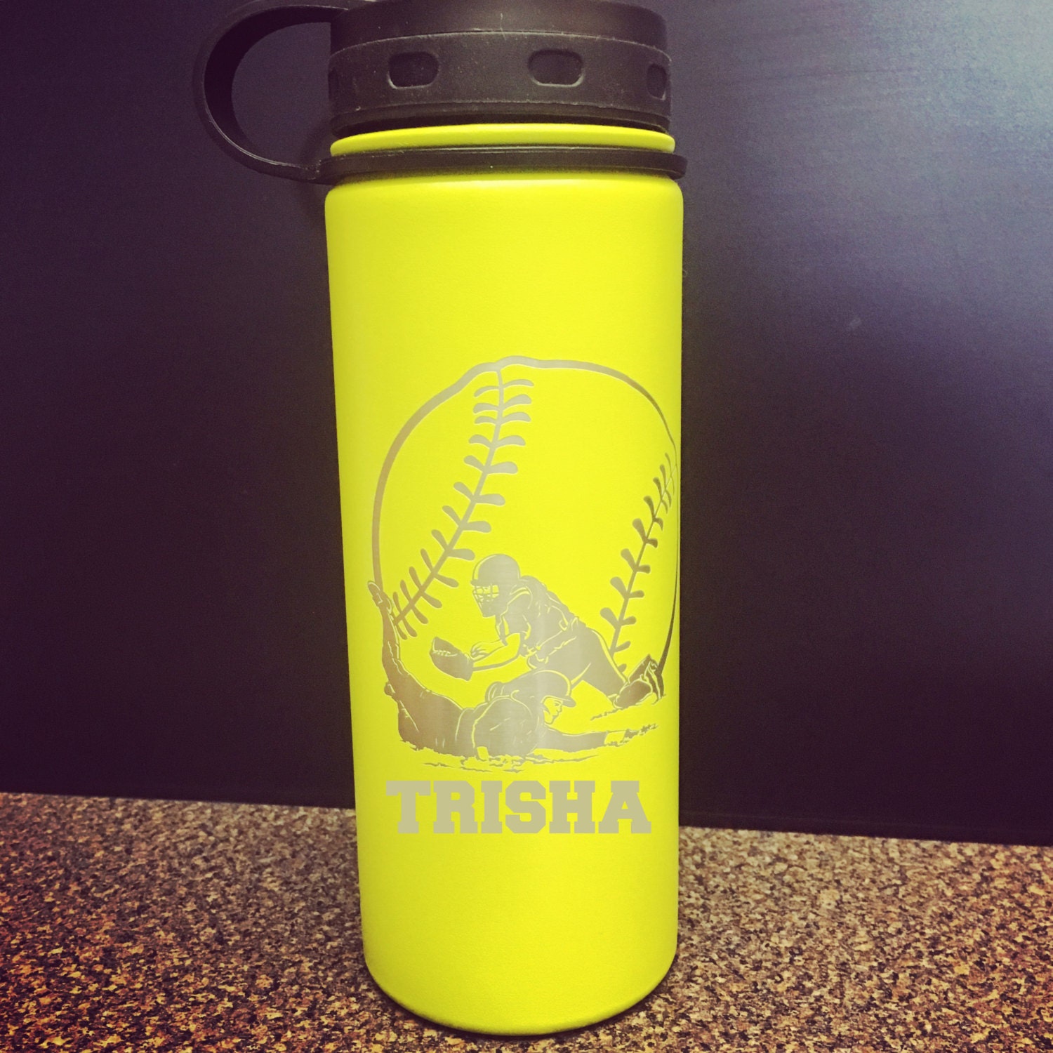 Softball Softball Gifts Softball coach water bottle