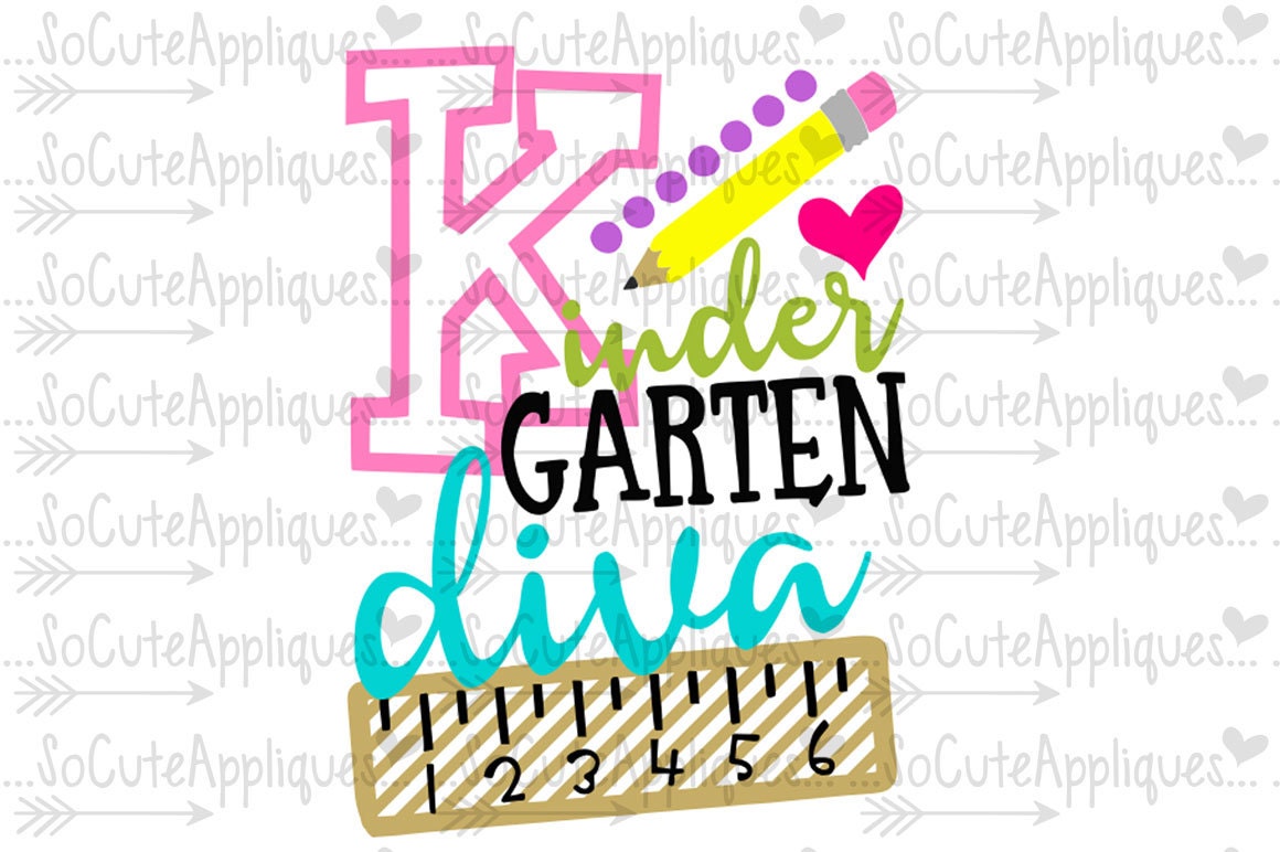 Download SVG DXF EPS Cut file Kindergarten diva Svg Kindergarten Svg