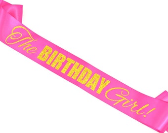 birthday party sash birthday sash birthday girl sash neon