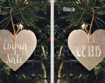 Personalized Ornament, Personalized Christmas Ornament, Engagement Ornament, Wedding Ornament, Wedding Ornament Personalized