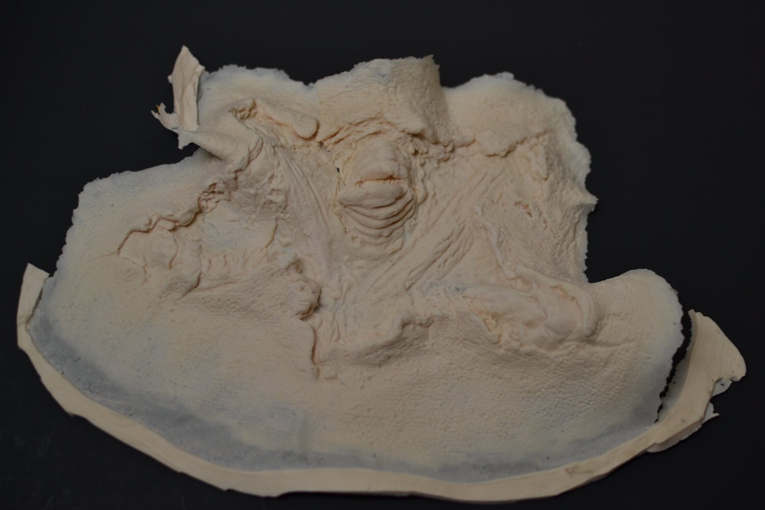 Massive throat wound NONPERFECT foam latex prosthetic