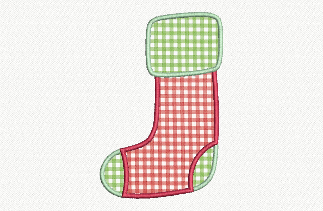 Christmas Stocking Applique Machine Embroidery Design 4