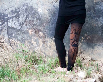 Leggings • by Nunuk • cotton tights yoga pants spandex festival party burningman outfit