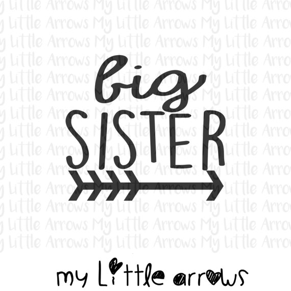 Big sister arrow SVG DXF EPS png Files for Cutting Machines