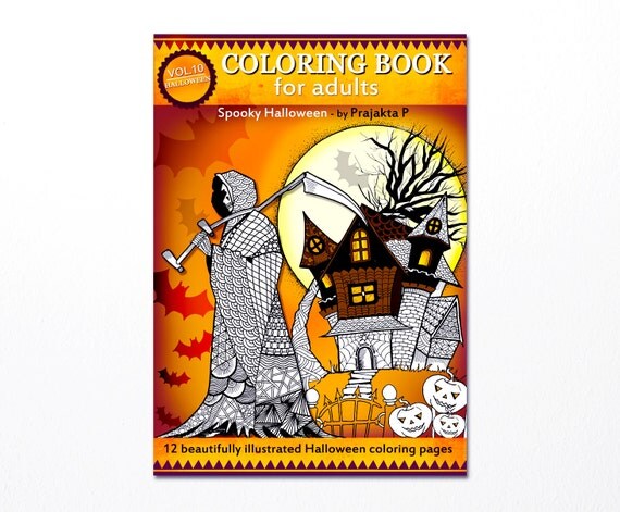 Halloween coloring book for adults Spooky Halloween printable