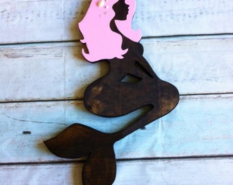 Mermaid Wood Wall Art reverse mermaid cutout 20h x 8w wood wall art Mermaid Wood Wall Art reverse mermaid cutout 20h x 8w wood wall art