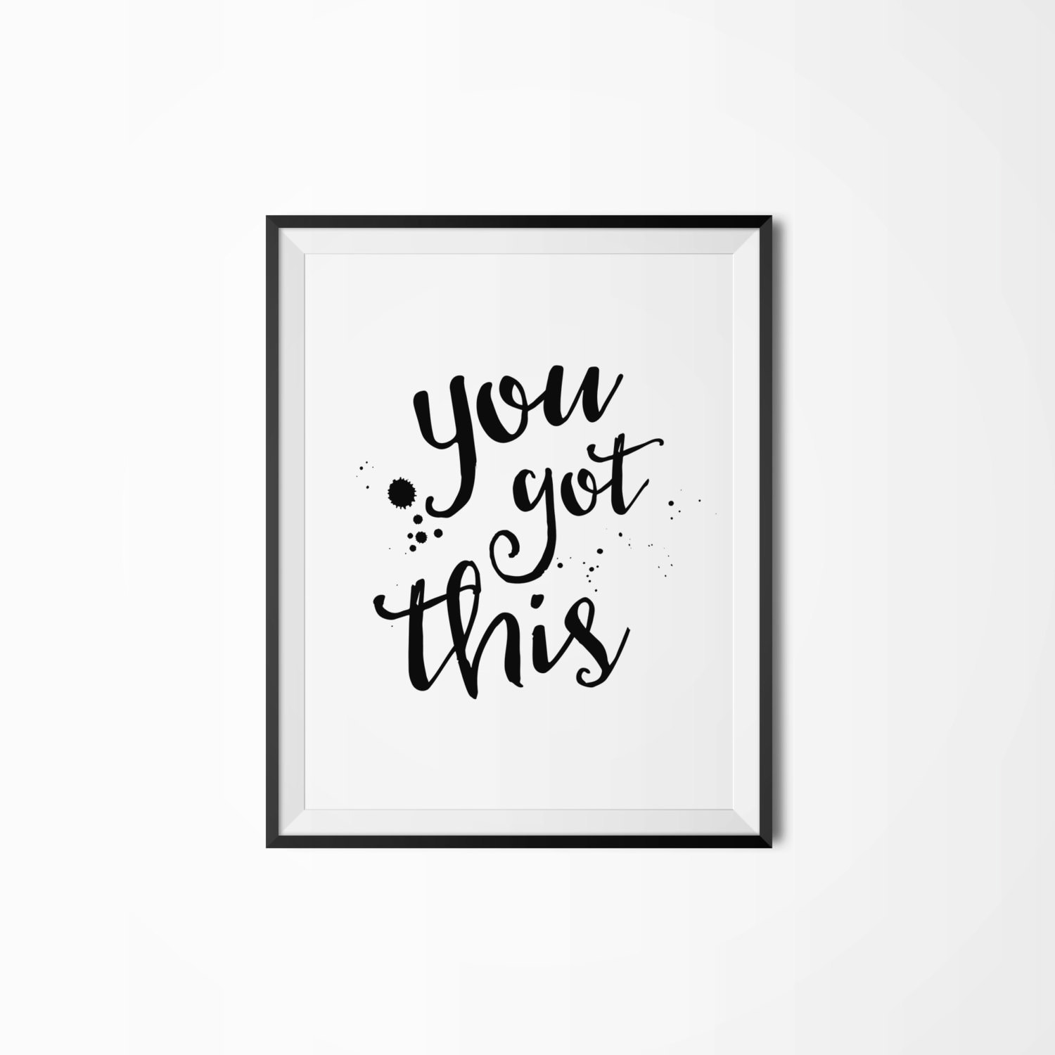 Positive thinking Motivational poster Printable poster Wall