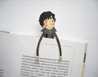 Sherlock bookmark - Benedict Cumberbatch I Am Sherlocked BBC Sherlock unique bookmark big nerd wolf handmade gift