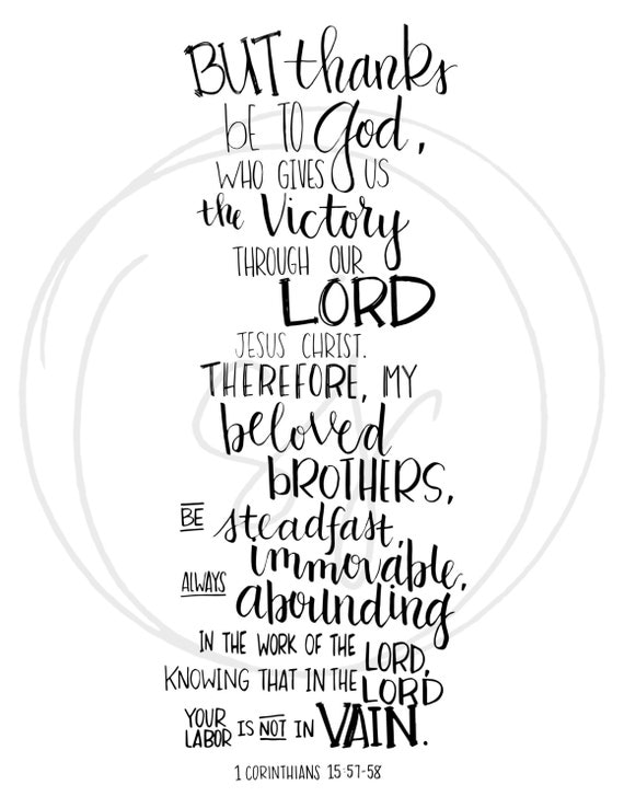 Items similar to Instant Download, Scripture Print - 1 Corinthians 15: ...