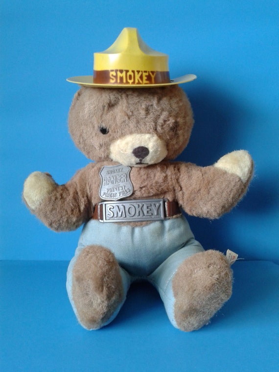 1960's smokey the bear stuffed animal