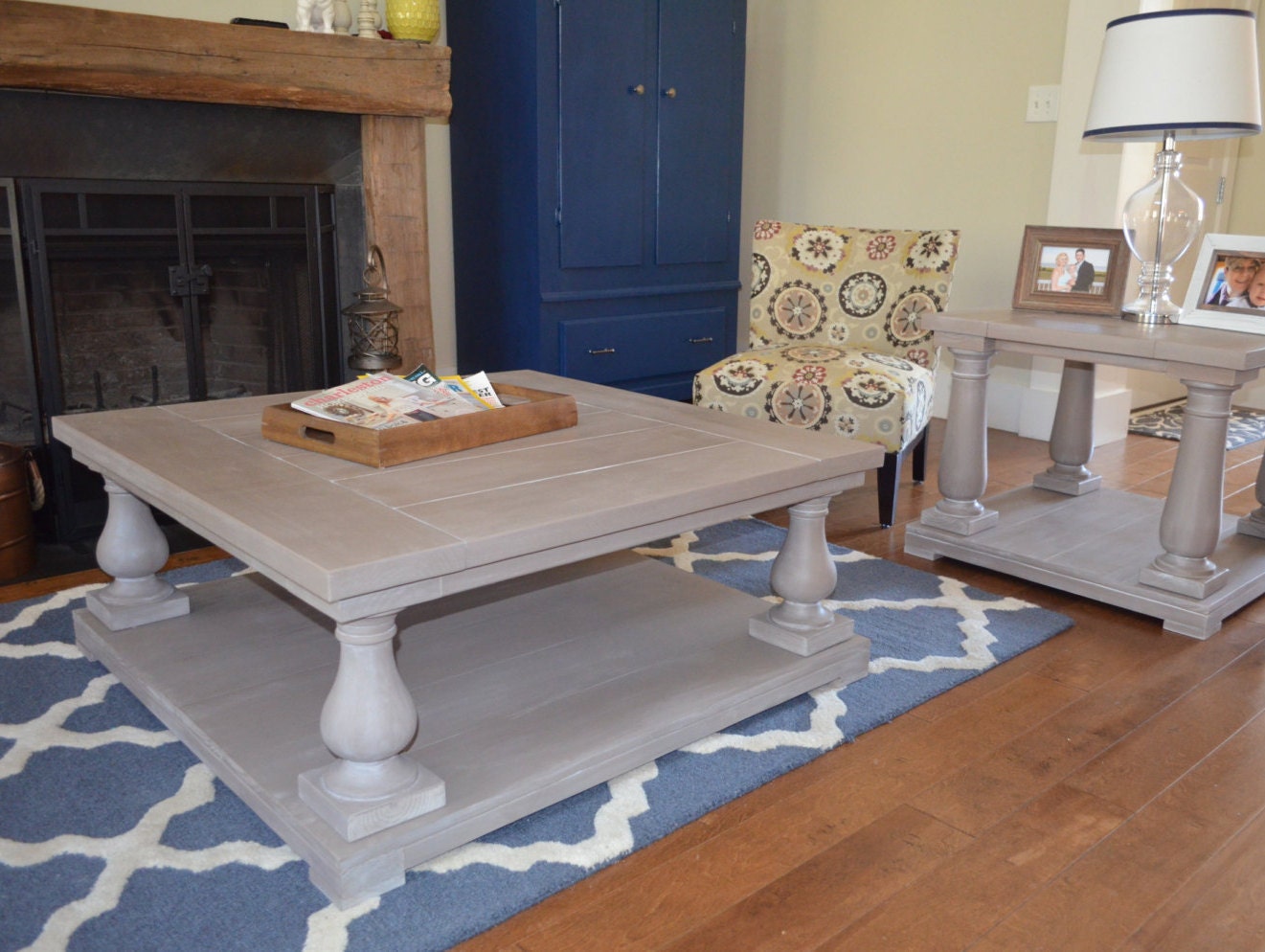 Square Balustrade Leg Coffee Table