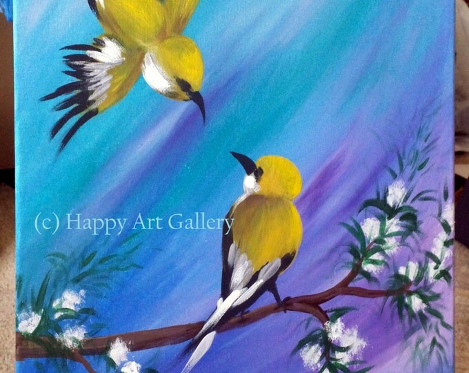 Love Birds- Wildlife birds original painting