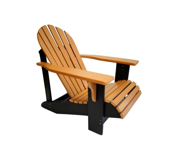 adirondack chair. two tone classic style made from polywood.