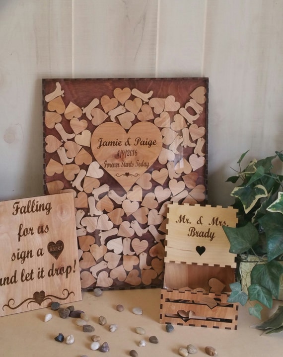 Heart slot guest book