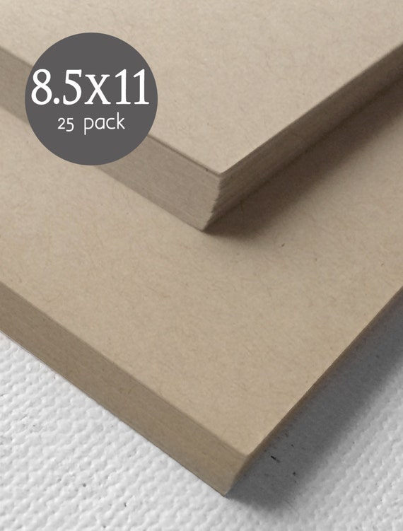 8.5 x 11 Kraft Cardstock Paper 100lb Heavy by SideStreetSupplies