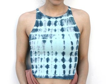 Tie-Dye Crop Top-Festival Clothing-Yoga Crop Top-Workout Crop Top-American Apparel