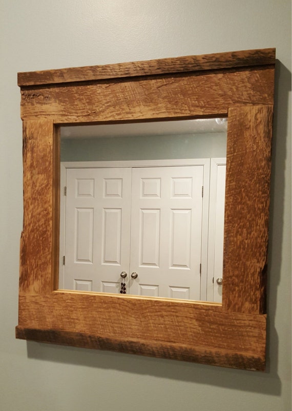 Reclaimed Barn Wood Framed Mirror Rustic By Firepitwoodworks