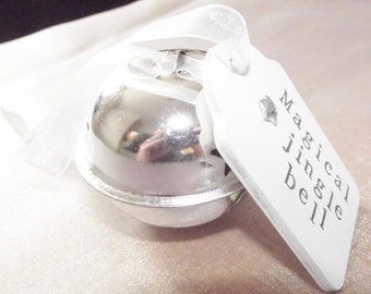 Personalised Believe Bell, Magical Jingle Bell, Polar Express inspired Believe in Christmas Bell, Persoanlized Christmas Bell,