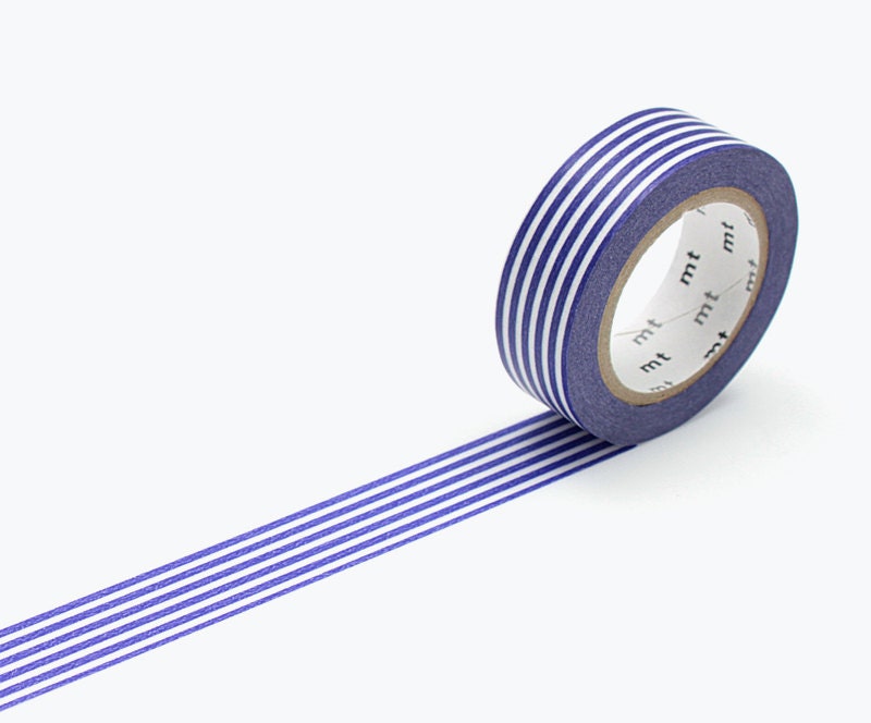 MT Washi Tape Border Blue Washi Tape Blue Stripe Decorative