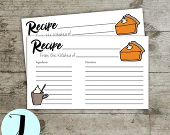 thanksgiving recipe card template for word