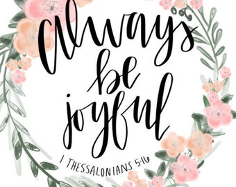 Be joyful always | Etsy