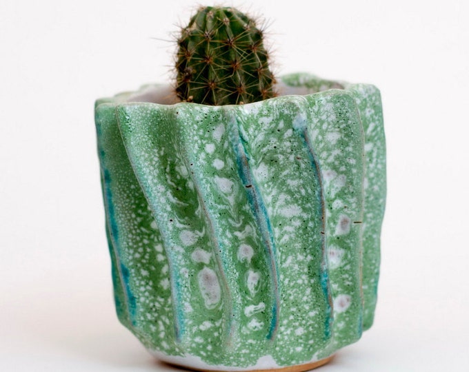 Handmade  ceramic spiky cactus planter, Ceramics and Pottery , plant pot, planter, flower pot, succulent pots, cactus pot, ceramic planter