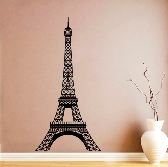 Eiffel Tower Wall Decal Paris Tower Vinyl Sticker Paris Decals