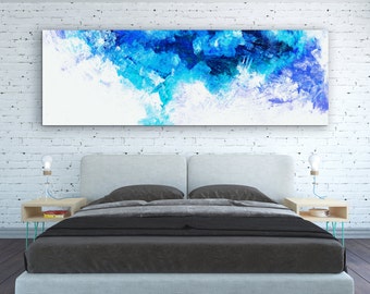 horizontal canvas abstract painting panoramic simple extra oversized