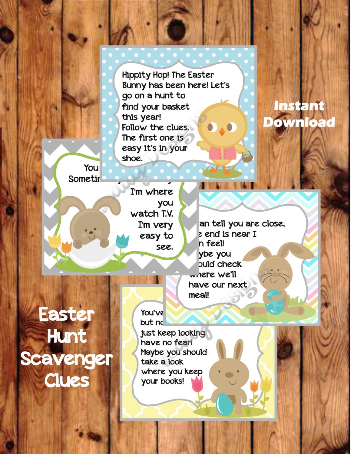 Easter Scavenger Hunt Easter Basket Hunt Easter Bunny