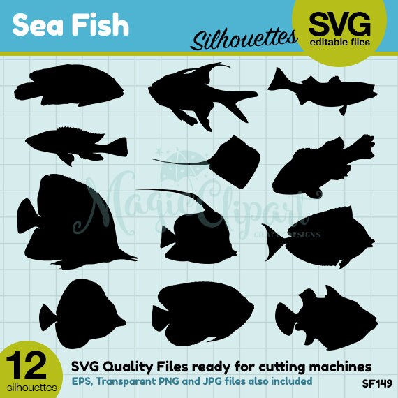 Download Sea Fish Silhouettes Animals Silhouettes Silhouette files