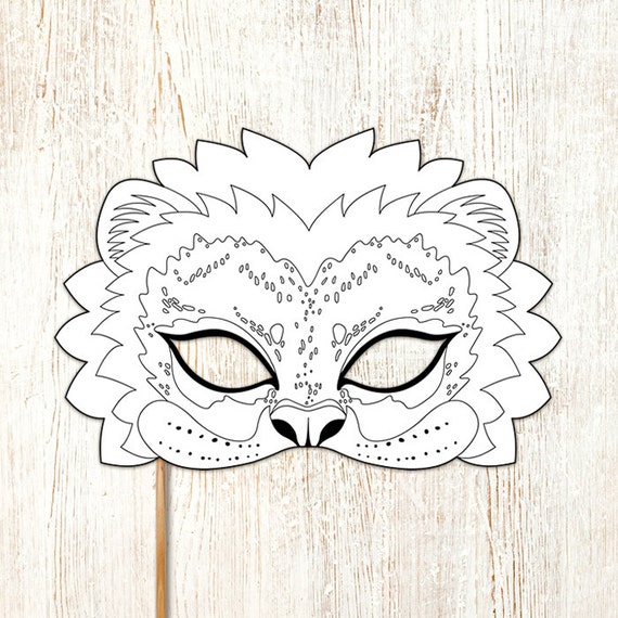 Lion Coloring Mask Printable Diy Animal Masks By Lmeprintables