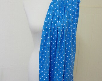 Blue and White Polka Dot Nylon Lycra // Swimwear Fabric // Dancewear // Activewear // 4 way stretch