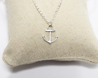 Anchor Necklace - Silver necklace - Silver anchor necklace - Nautical necklace - Chain necklace - Mens necklace - pendant necklace