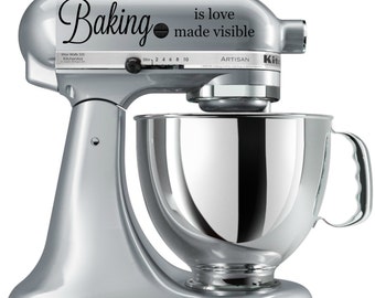 KitchenAide Mixer Decal, Appliance Decal, Vinyl Decal, Vinyl, Vinyl Decal, Baking Decal, 8x2