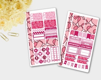 Personal Planner Stickers, Personal Planner Set, Personal Planner Kit, Weekly Personal Planner Stickers, Valentine's Day Sticker
