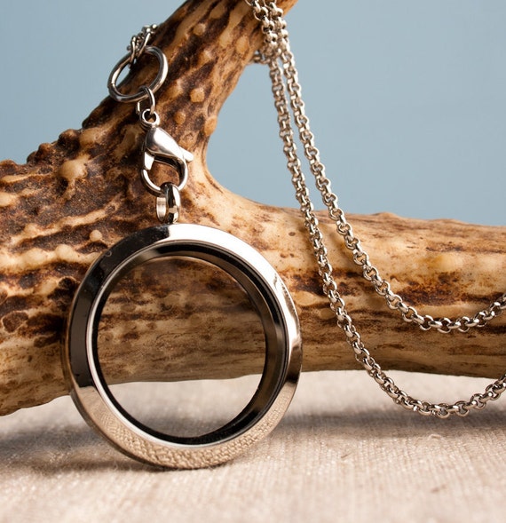 Water resistant screw top floating charm necklace. Your life