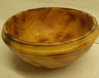 Hand turned burnt Maple wood bowl w/food safe finish